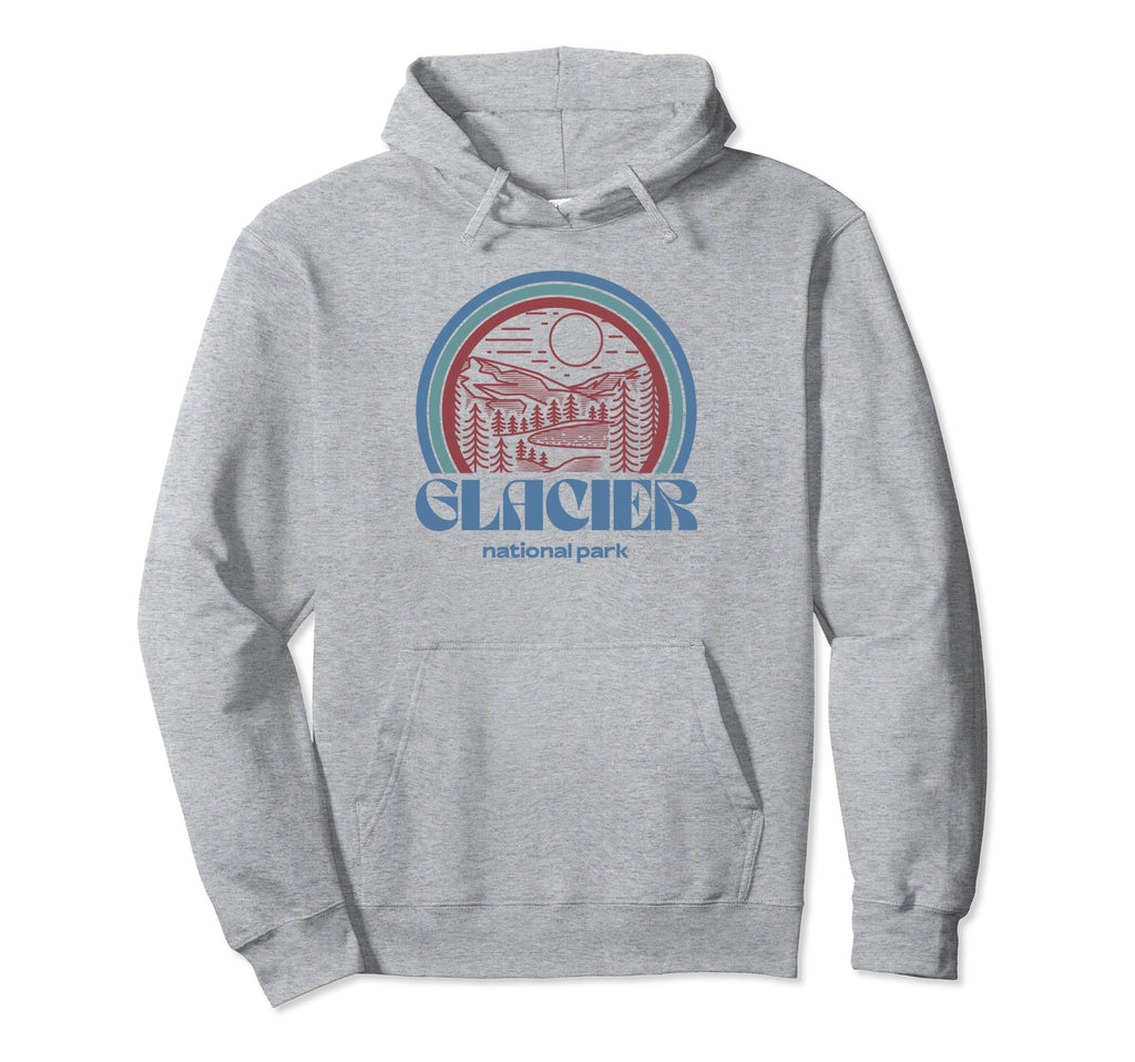 Glacier National Park Outdoor Hiking Hoodie - Aesthetic Graphic Unisex - T-Shirt, Sweatshirt, Hoodie