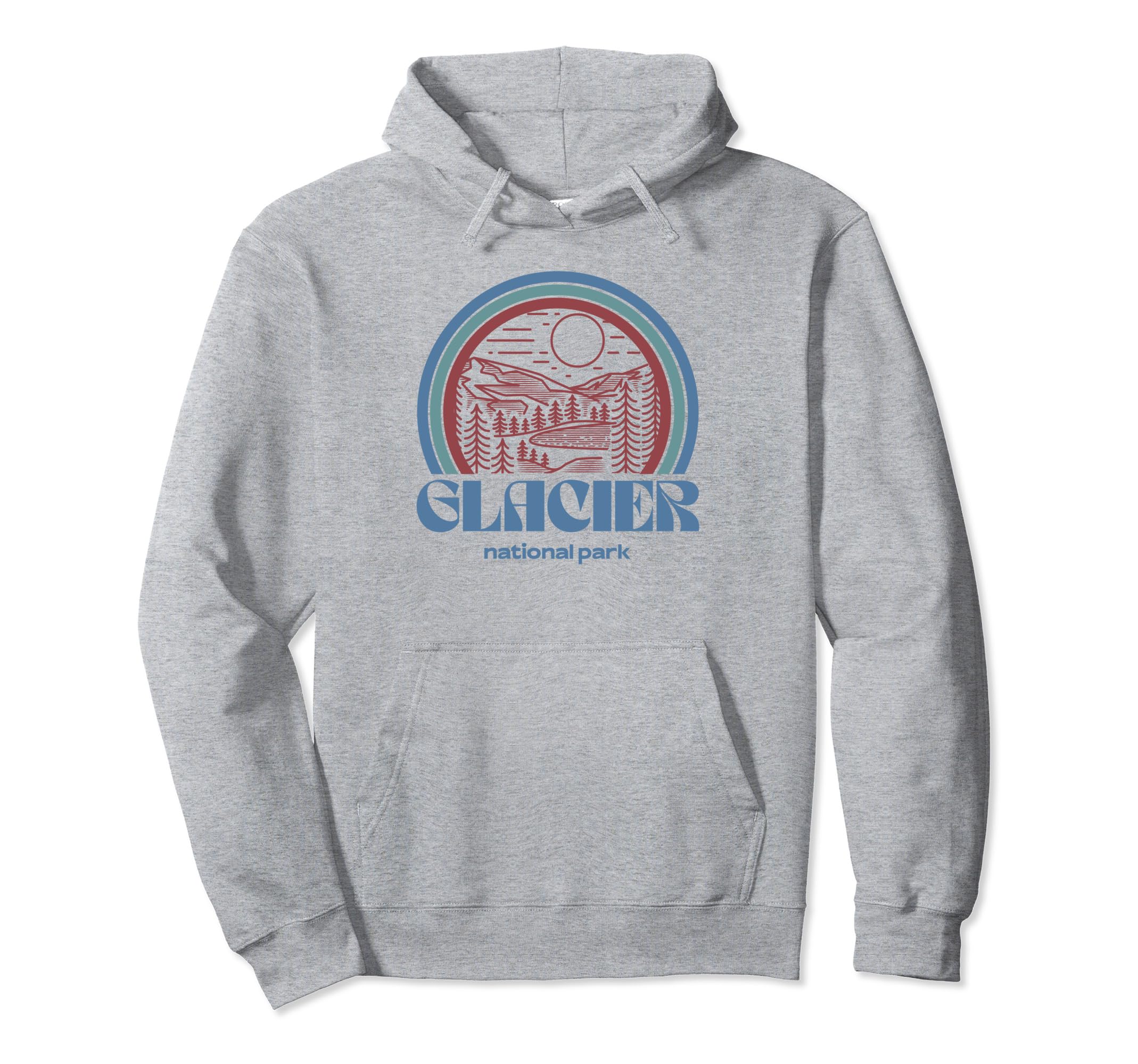 Glacier National Park Outdoor Hiking Hoodie - Aesthetic Graphic Unisex - T-Shirt, Sweatshirt, Hoodie