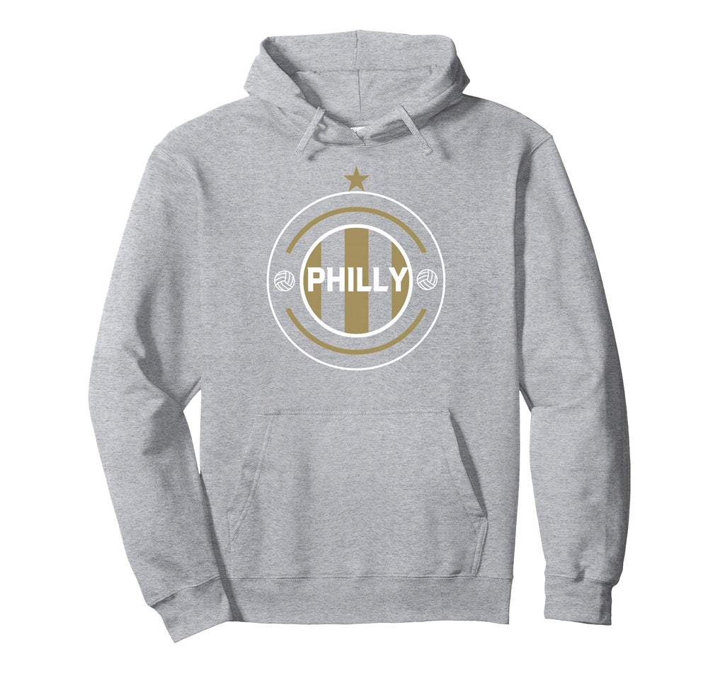 Philadelphia Soccer Jersey Crest Hoodie - Aesthetic Graphic Unisex - T-Shirt, Sweatshirt, Hoodie