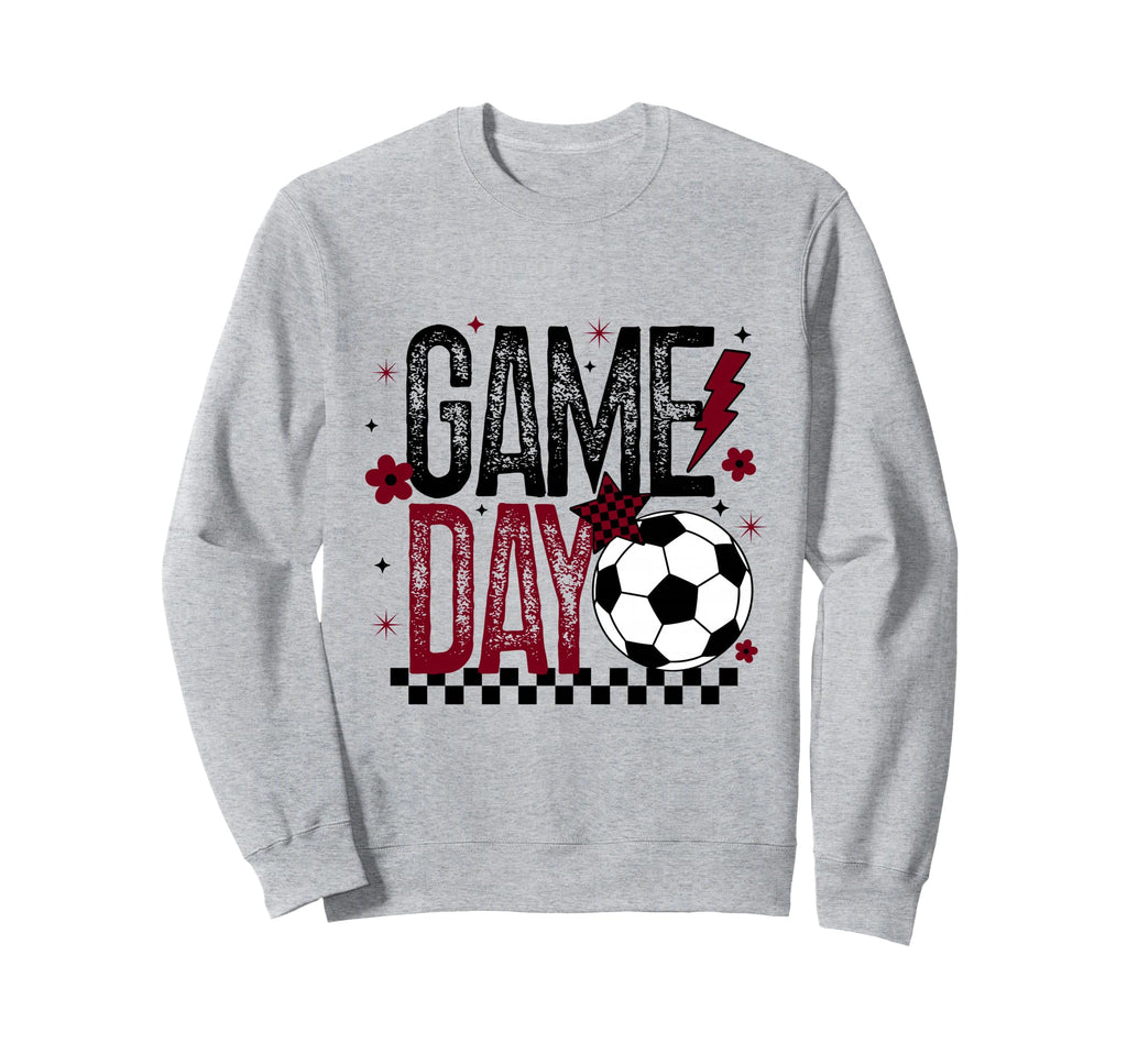 Game Day Soccer Team Season Maroon Sweatshirt - Trendy Graphic for Adults - T-Shirt, Sweatshirt, Hoodie