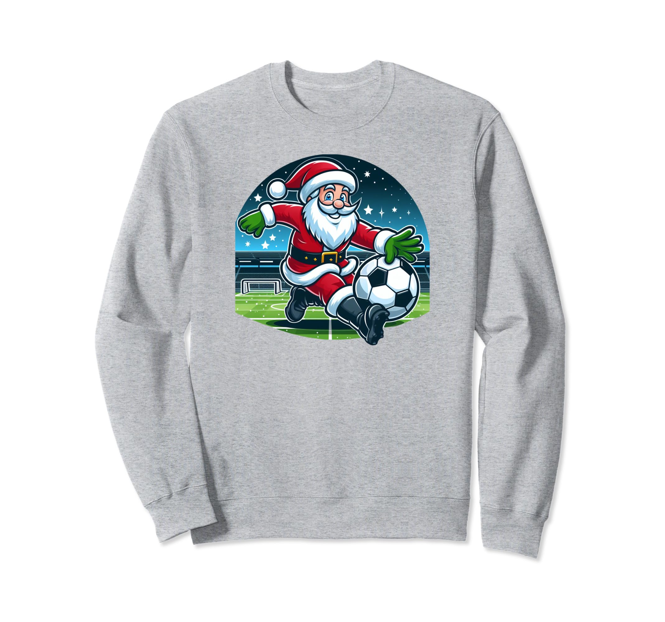 Santa Loves Soccer Sweatshirt - Graphic Print Men Women - T-Shirt, Sweatshirt, Hoodie