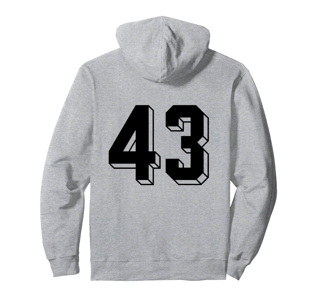 Number 43 Backside 80S 90S Team Jersey Hoodie - Unique Graphic Unisex - T-Shirt, Sweatshirt, Hoodie