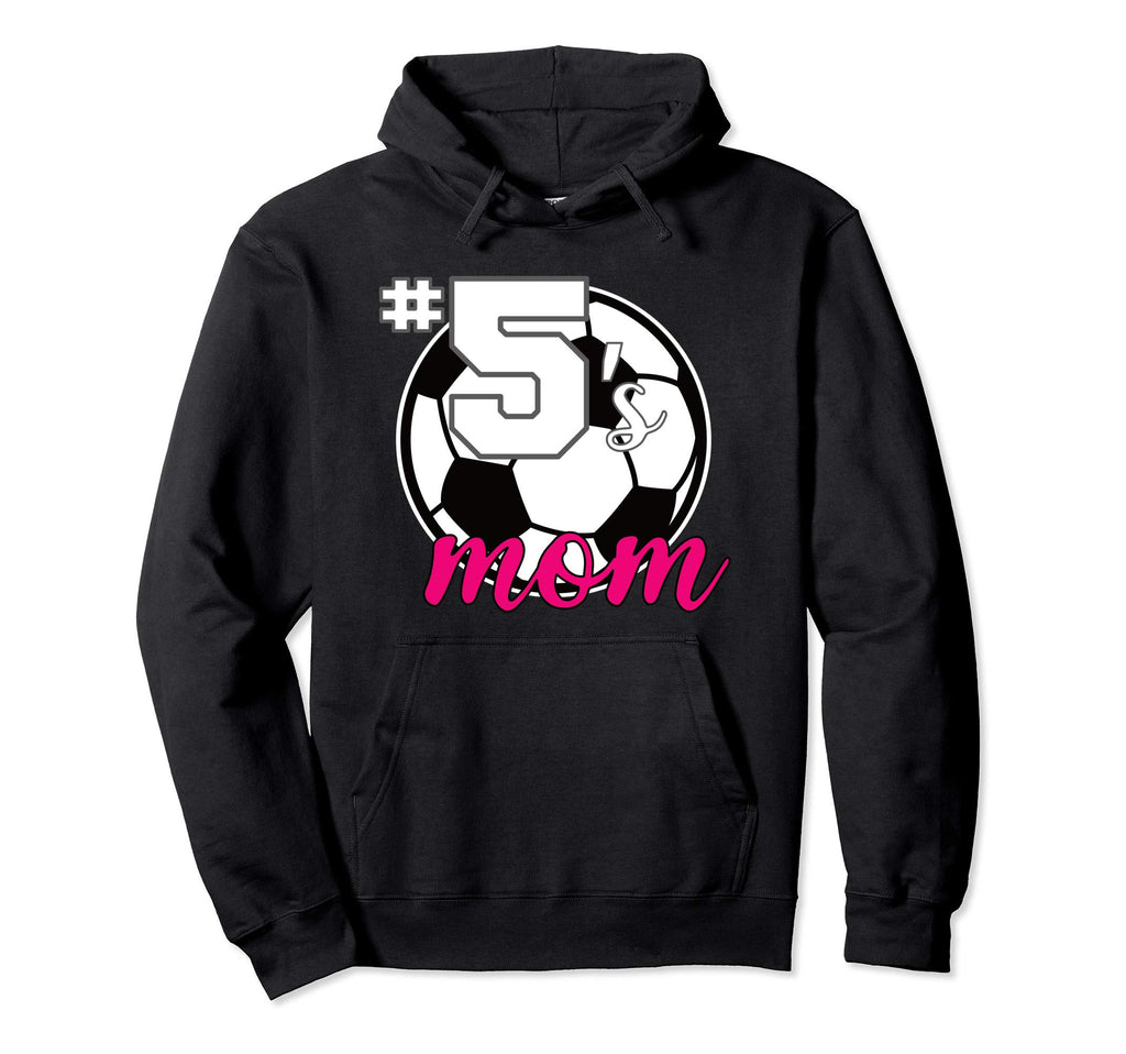 Soccer Mom 5S Mom Number 5 Soccer Hoodie - Aesthetic Graphic for Adults - T-Shirt, Sweatshirt, Hoodie