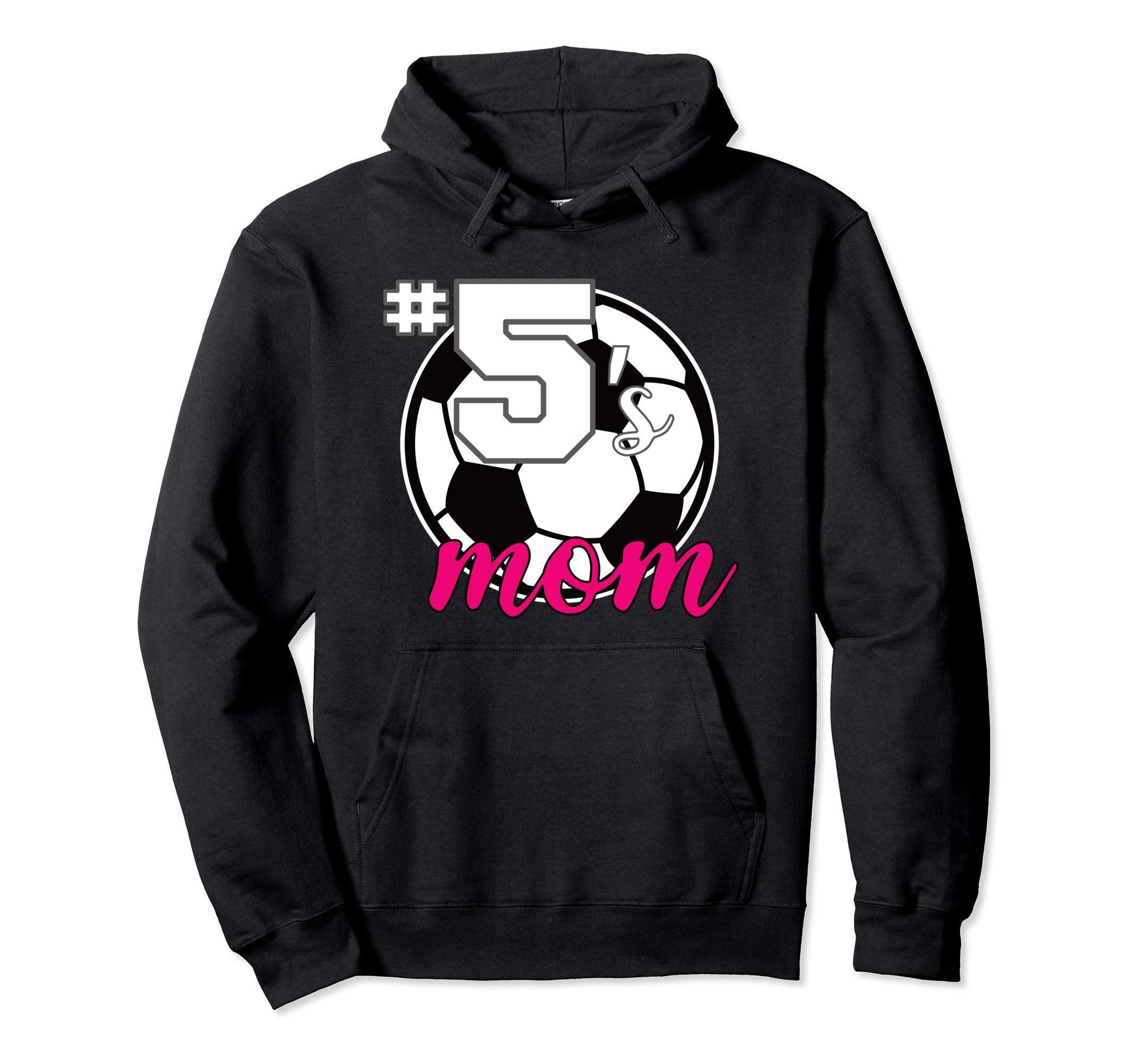 Soccer Mom 5S Mom Number 5 Soccer Hoodie - Aesthetic Graphic for Adults - T-Shirt, Sweatshirt, Hoodie