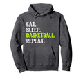 Eat Sleep Basketball Repeat Player Hoodie - Custom Art Print for Adults - T-Shirt, Sweatshirt, Hoodie