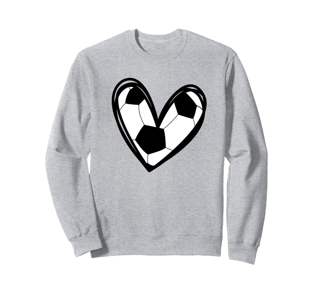Football Soccer Heart Teen Sweatshirt - Aesthetic Graphic for Adults - T-Shirt, Sweatshirt, Hoodie