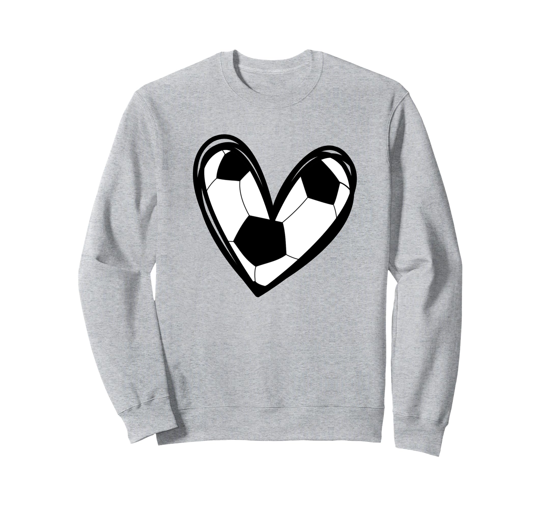 Football Soccer Heart Teen Sweatshirt - Aesthetic Graphic for Adults - T-Shirt, Sweatshirt, Hoodie