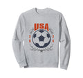 Usa Soccer Ball 2024 Stars Laurel Sweatshirt - Aesthetic Graphic Men Women - T-Shirt, Sweatshirt, Hoodie