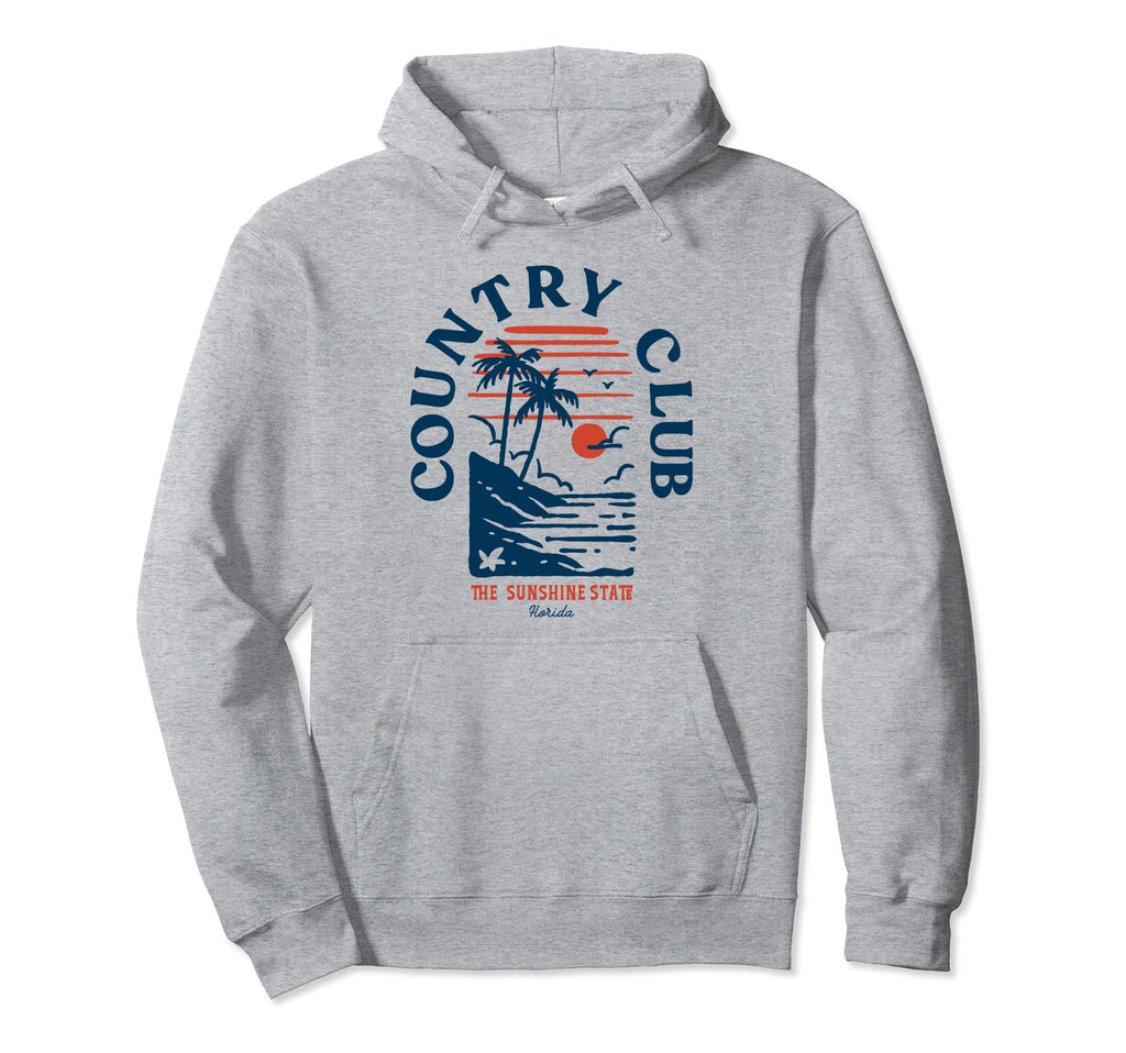 Country Club Florida Beach Surf Blue Hoodie - Graphic Print Unisex - T-Shirt, Sweatshirt, Hoodie