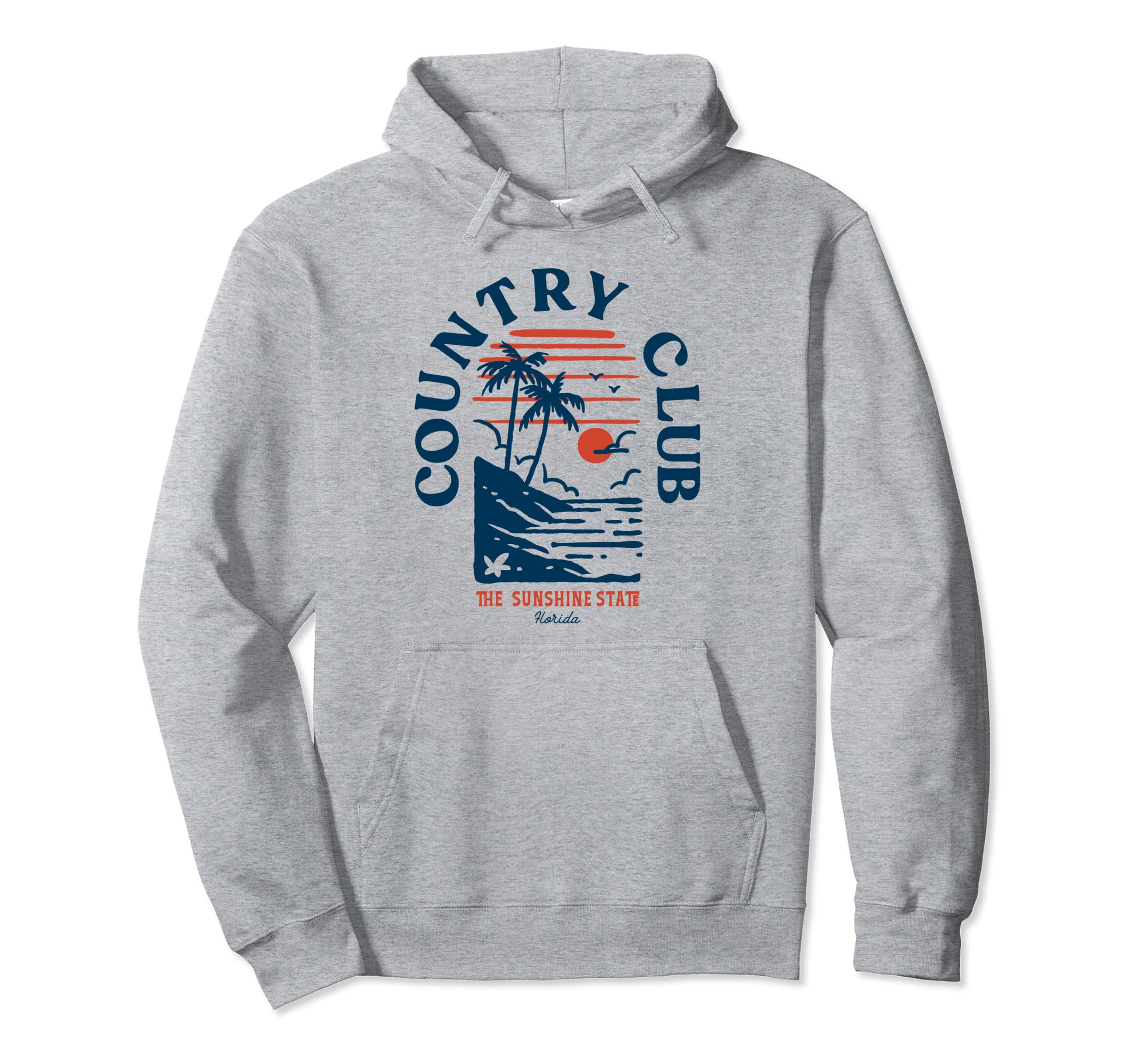 Country Club Florida Beach Surf Blue Hoodie - Graphic Print Unisex - T-Shirt, Sweatshirt, Hoodie