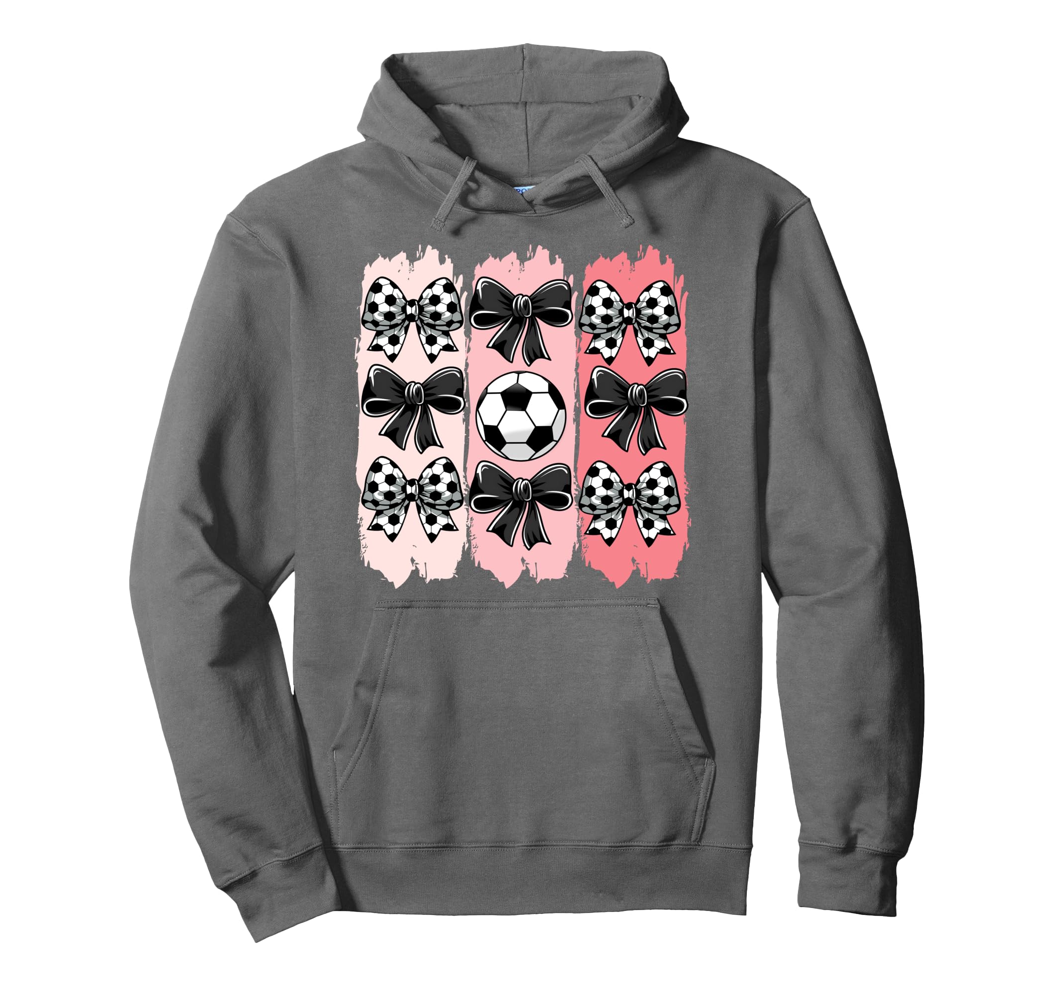 Soccer Coquette Bow Soccer Ball Soccer Hoodie - Streetwear Style Unisex - T-Shirt, Sweatshirt, Hoodie