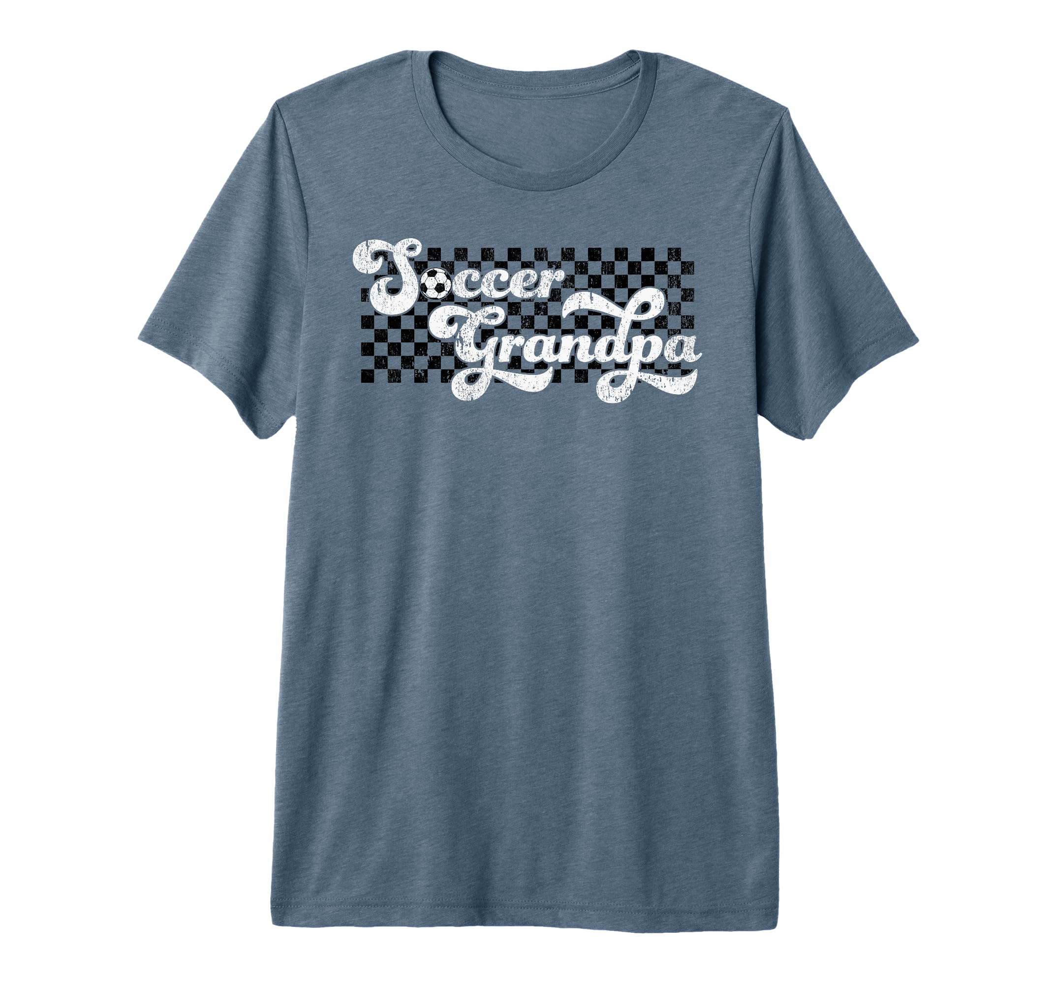 Soccer Grandpa Grandfather Checkered Tri T-Shirt - Streetwear Style Unisex - T-Shirt, Sweatshirt, Hoodie