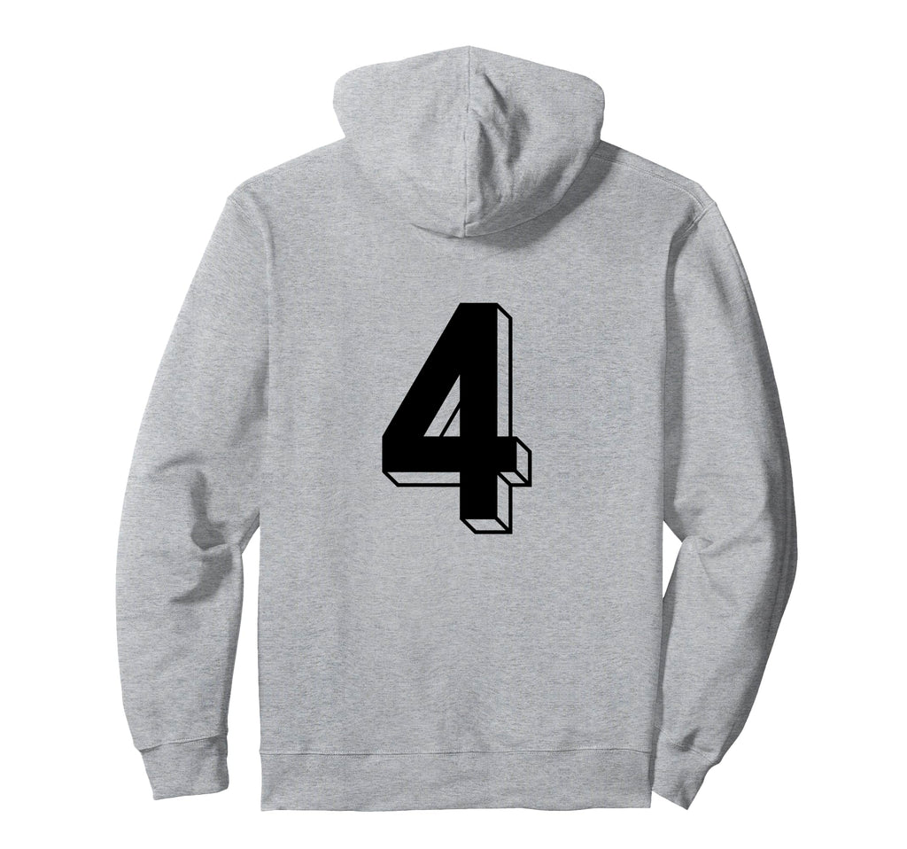 Number 4 Backside 80S 90S Team Jersey Hoodie - Aesthetic Graphic Unisex - T-Shirt, Sweatshirt, Hoodie