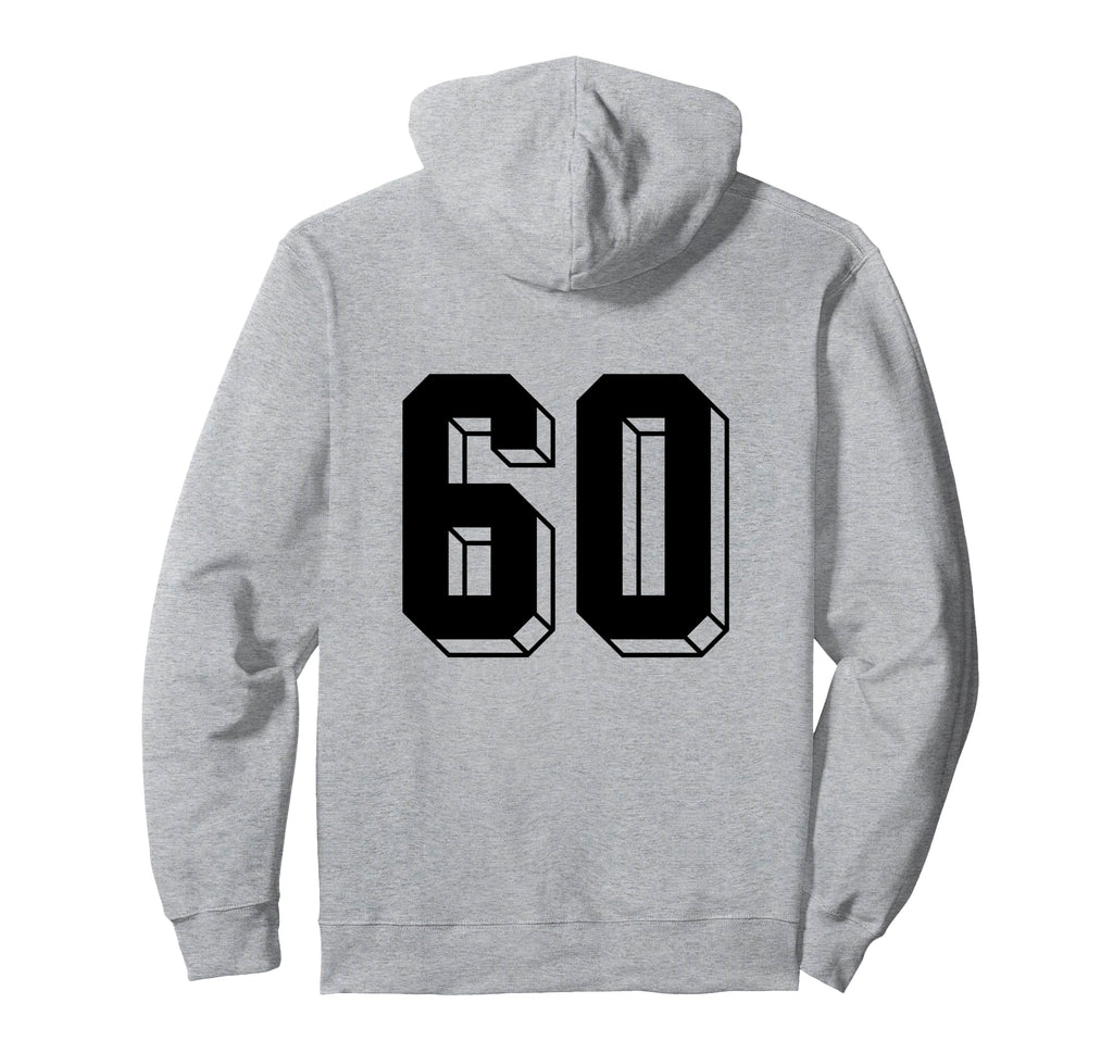 Number 60 Backside 80S 90S Team Jersey Hoodie - Unique Graphic Unisex - T-Shirt, Sweatshirt, Hoodie