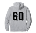 Number 60 Backside 80S 90S Team Jersey Hoodie - Unique Graphic Unisex - T-Shirt, Sweatshirt, Hoodie