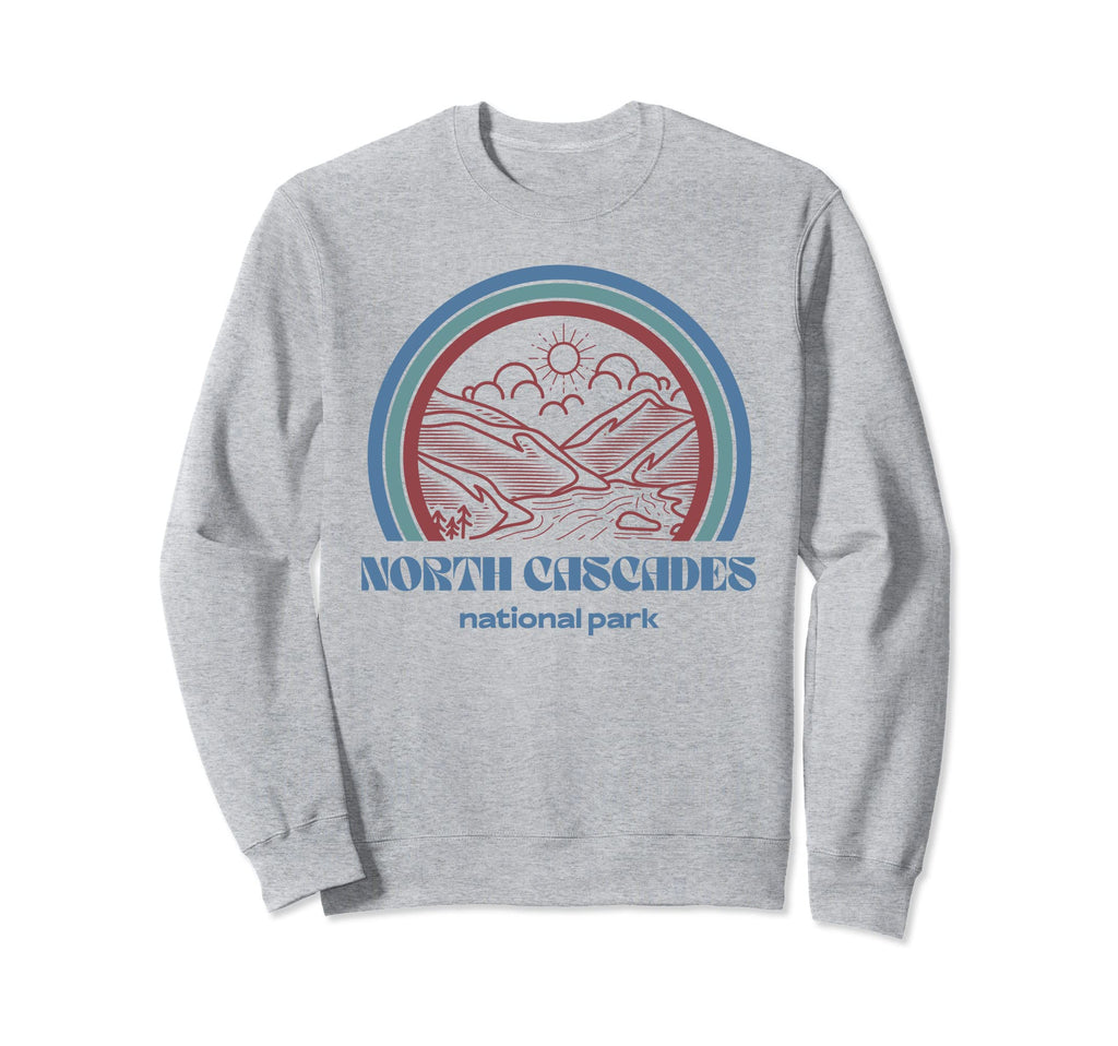 North Cascades National Park Outdoor Sweatshirt - Unique Graphic Unisex - T-Shirt, Sweatshirt, Hoodie