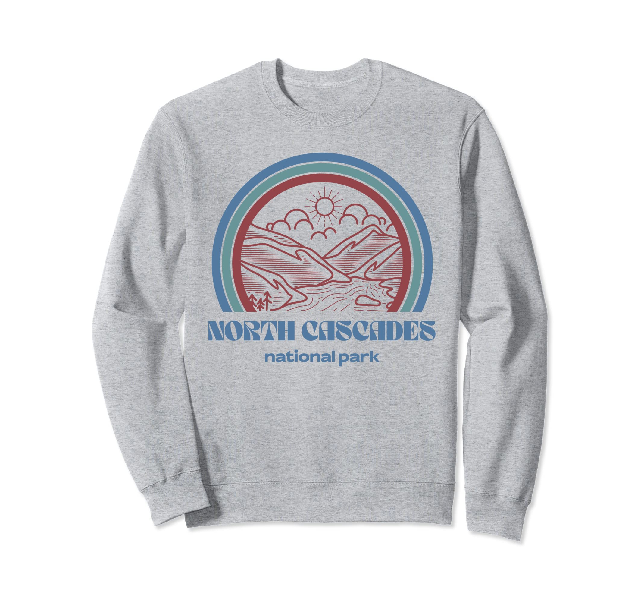 North Cascades National Park Outdoor Sweatshirt - Unique Graphic Unisex - T-Shirt, Sweatshirt, Hoodie