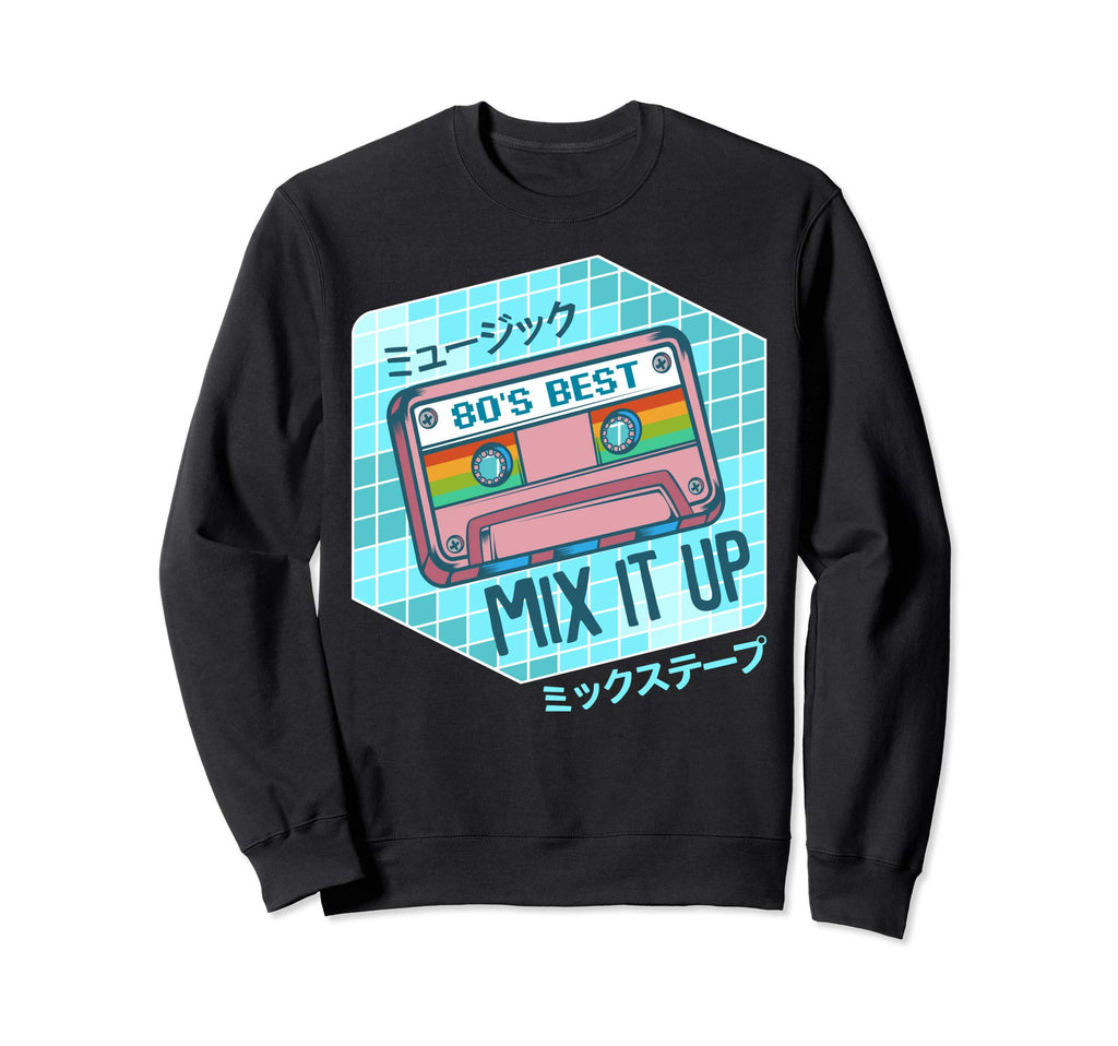 Mix Tape Japanese Otaku Cassette Sweatshirt - Fun Novelty Design Men Women - T-Shirt, Sweatshirt, Hoodie