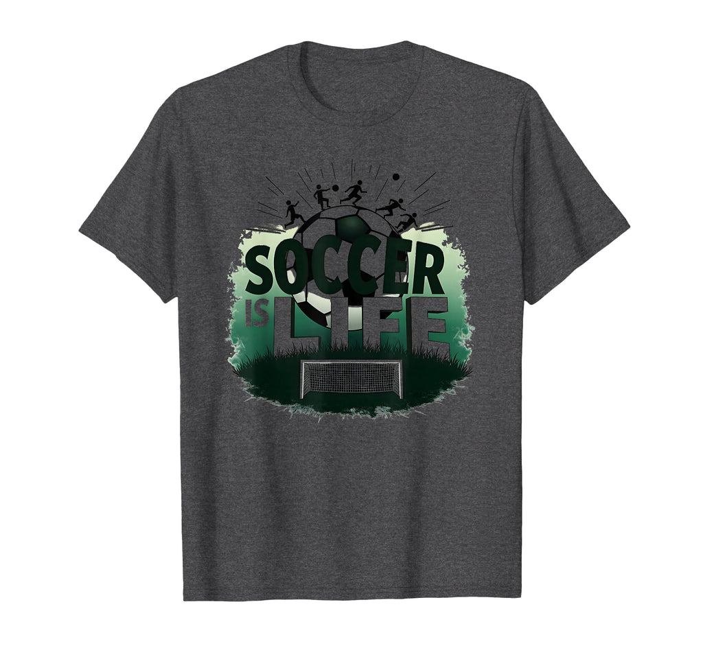 Soccer Is Life Inspiring Football T-Shirt - Aesthetic Graphic for Adults - T-Shirt, Sweatshirt, Hoodie