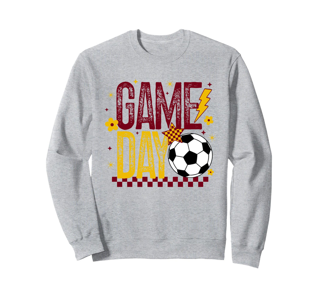 Game Day Soccer Season Maroon And Sweatshirt - Streetwear Style Men Women - T-Shirt, Sweatshirt, Hoodie