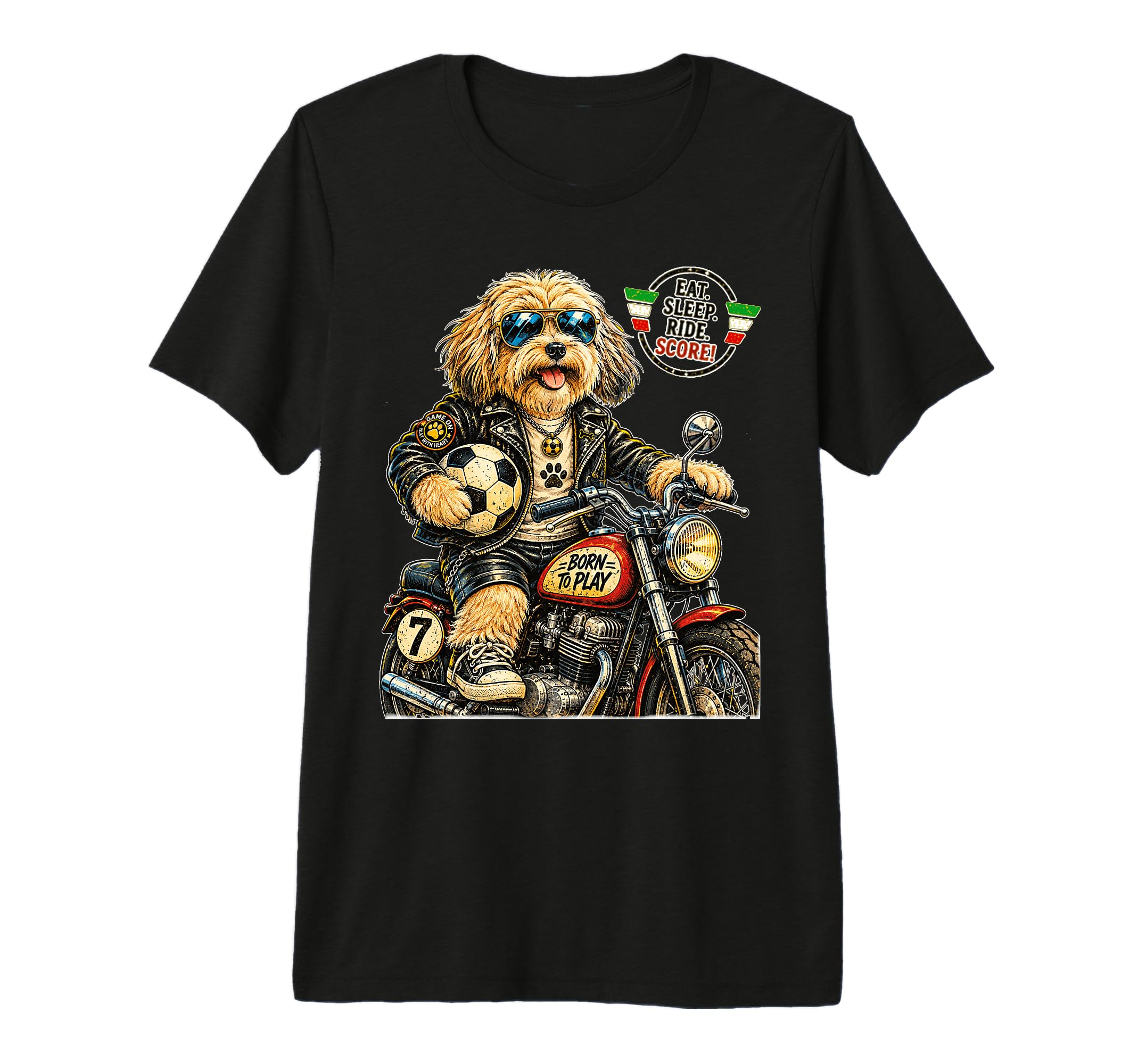 Havanese Ride Motorbike Love Footbal T-Shirt - Aesthetic Graphic Men Women - T-Shirt, Sweatshirt, Hoodie