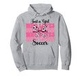 Just Who Loves Soccer Coquette Bow Hoodie - Minimalist Print Unisex - T-Shirt, Sweatshirt, Hoodie