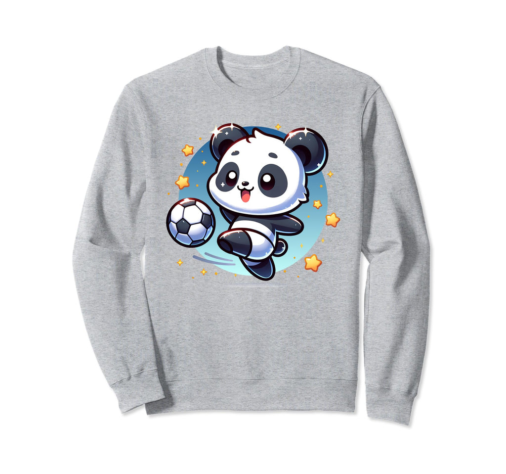 Soccer Player Panda Kicking Soccer Ball Sweatshirt - Trendy Graphic Unisex - T-Shirt, Sweatshirt, Hoodie