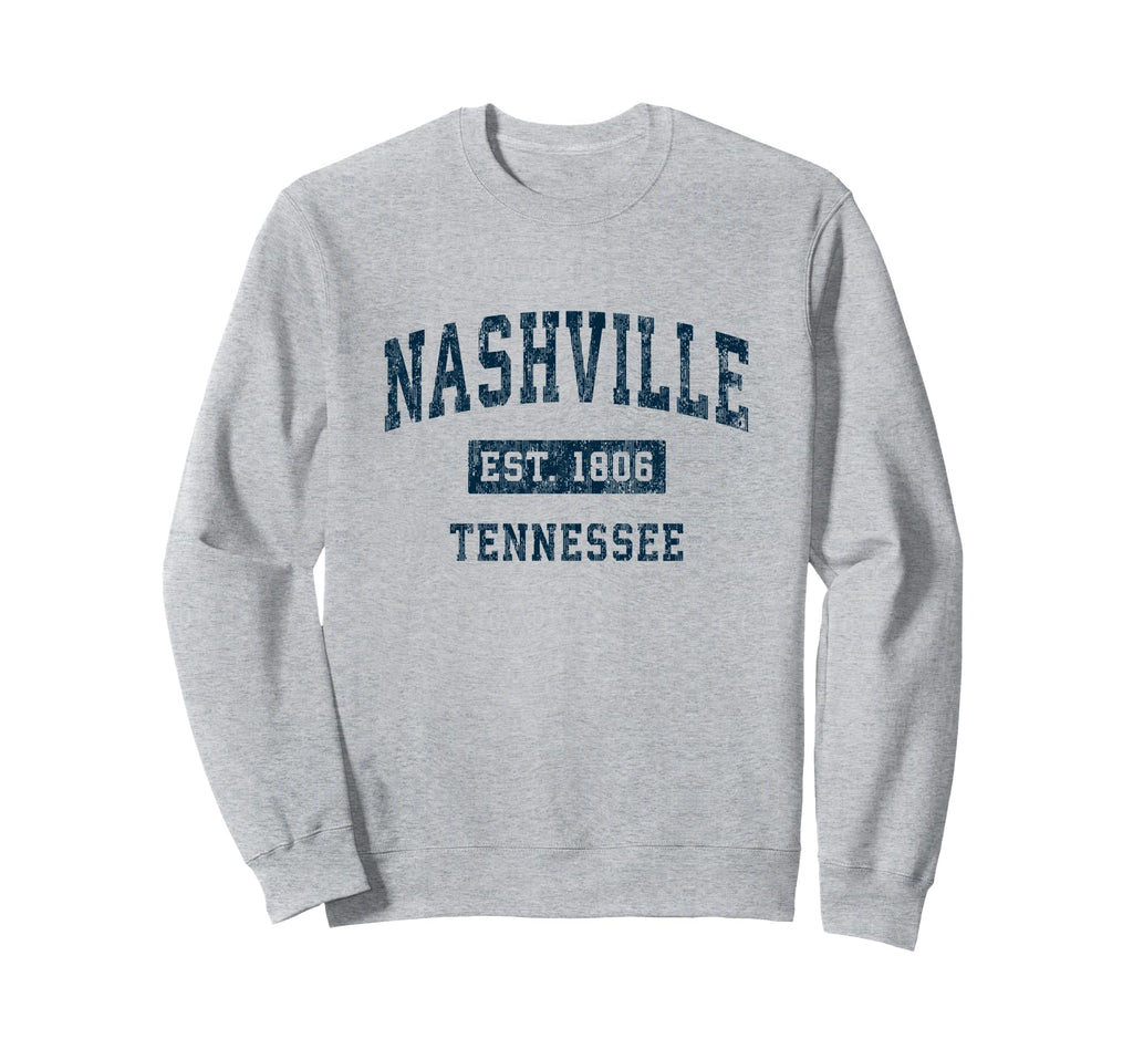 Nashville Tennessee Tn Sports Navy Sweatshirt - Aesthetic Graphic Unisex - T-Shirt, Sweatshirt, Hoodie