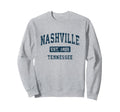 Nashville Tennessee Tn Sports Navy Sweatshirt - Aesthetic Graphic Unisex - T-Shirt, Sweatshirt, Hoodie