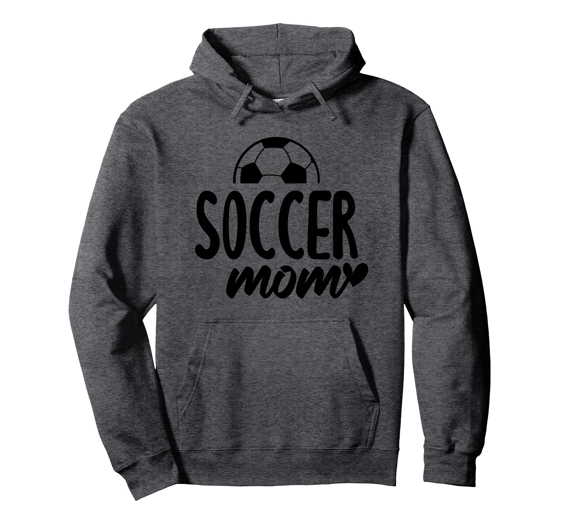 Soccer Mom Heart Script Font Hoodie - Unique Graphic for Adults - T-Shirt, Sweatshirt, Hoodie