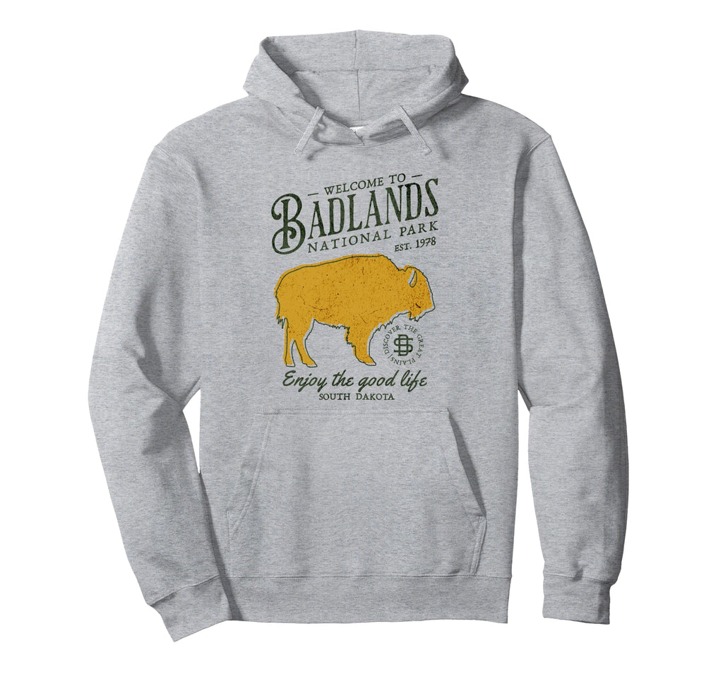 South Dakota National Parks Camping Hiker Hoodie - Graphic Print Men Women - T-Shirt, Sweatshirt, Hoodie