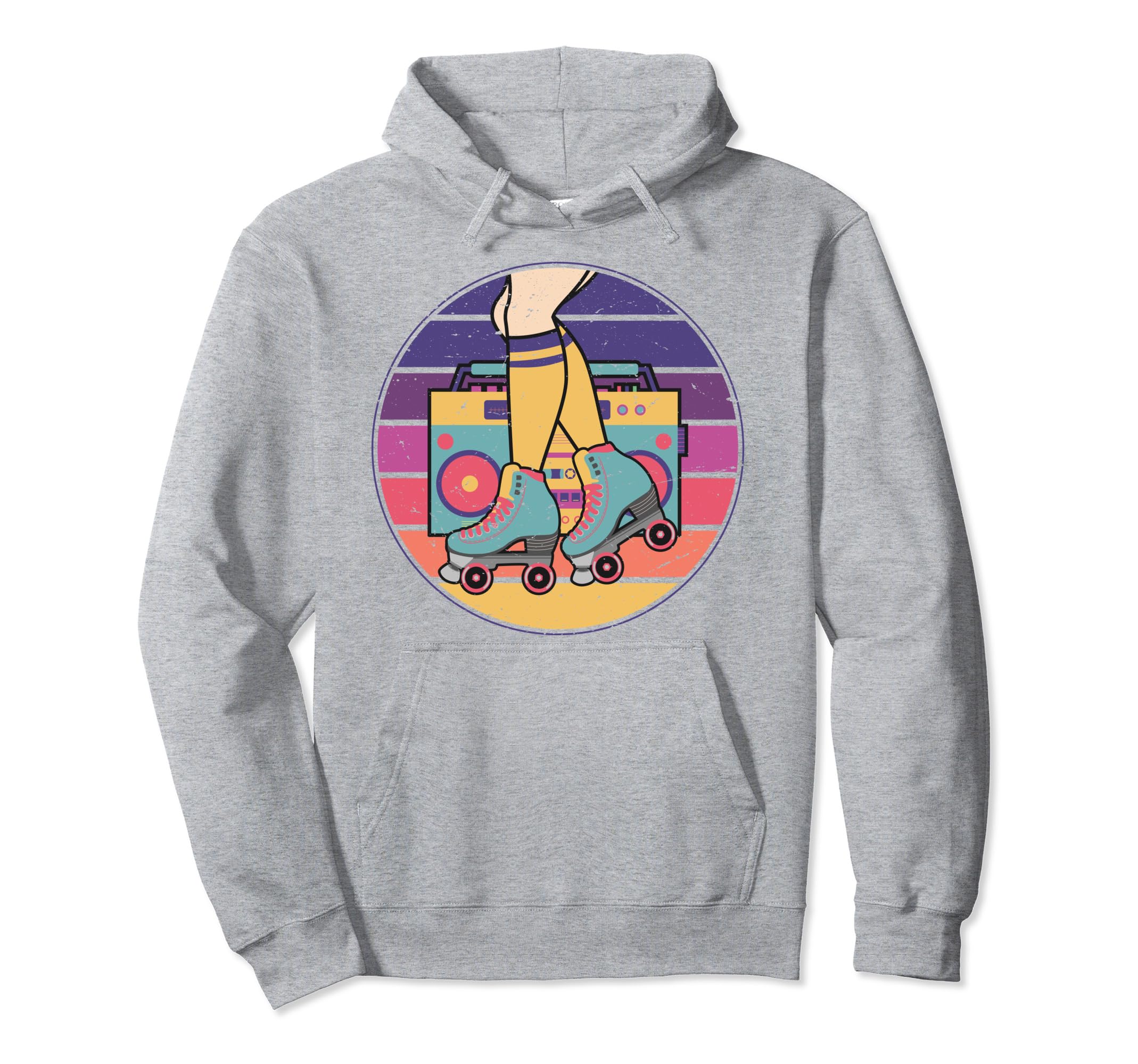 Roller Skate Radio Skater Skating Disco Hoodie - Graphic Print for Adults - T-Shirt, Sweatshirt, Hoodie