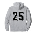 Number 25 Backside 80S 90S Team Hoodie - Aesthetic Graphic for Adults - T-Shirt, Sweatshirt, Hoodie