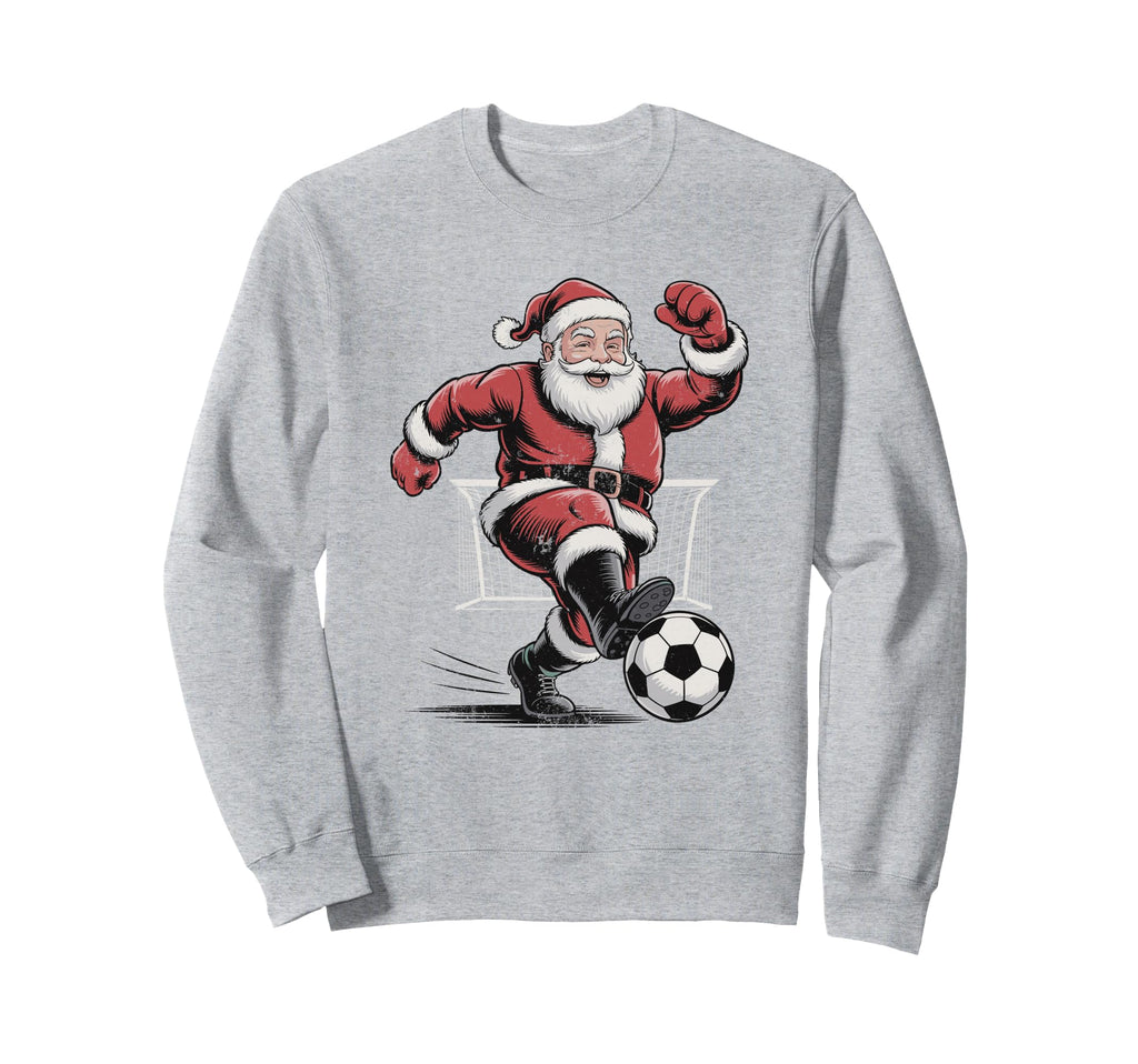 Santa Playing Soccer 90S Holiday Sweatshirt - Trendy Graphic Men Women - T-Shirt, Sweatshirt, Hoodie