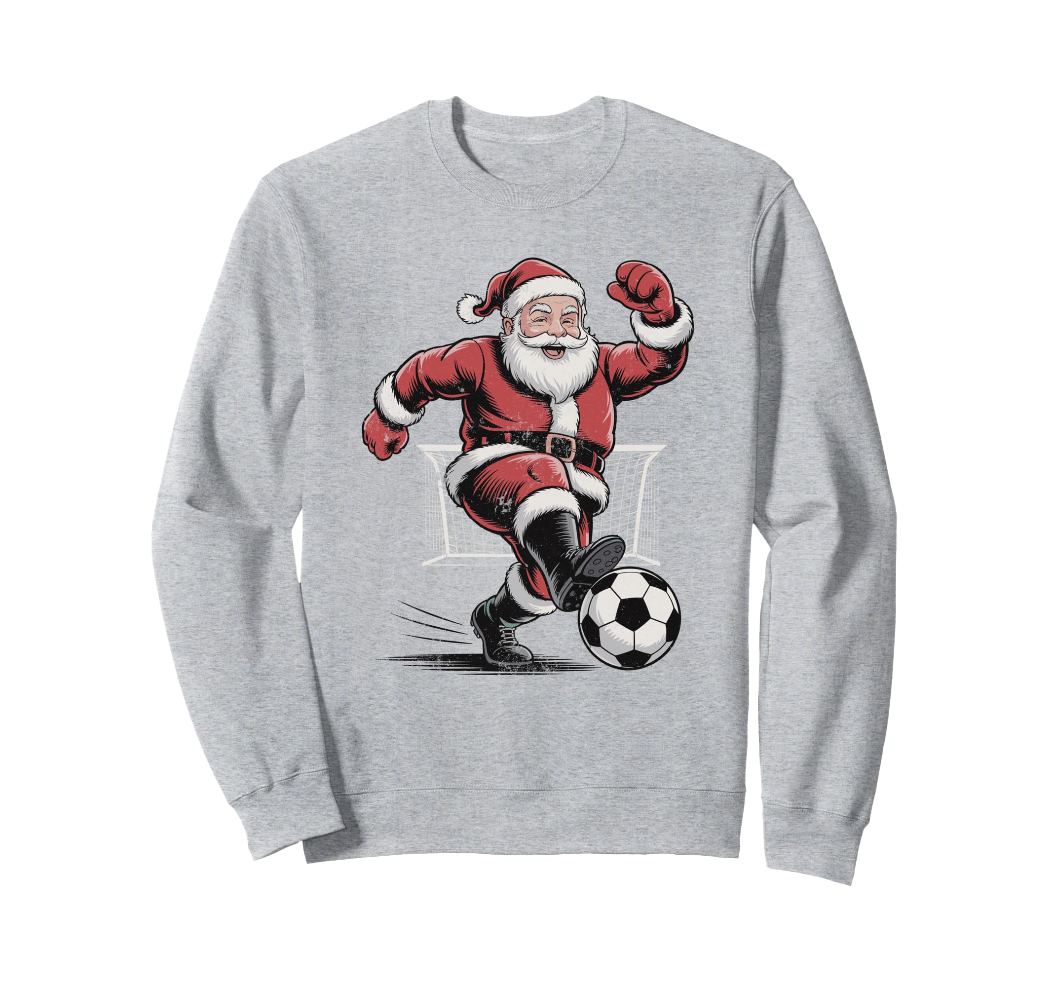 Santa Playing Soccer 90S Holiday Sweatshirt - Trendy Graphic Men Women - T-Shirt, Sweatshirt, Hoodie