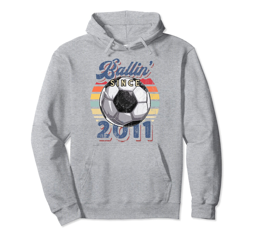 Ballin Since 2011 11Th Soccer Birthday Hoodie - Fun Novelty Design Unisex - T-Shirt, Sweatshirt, Hoodie