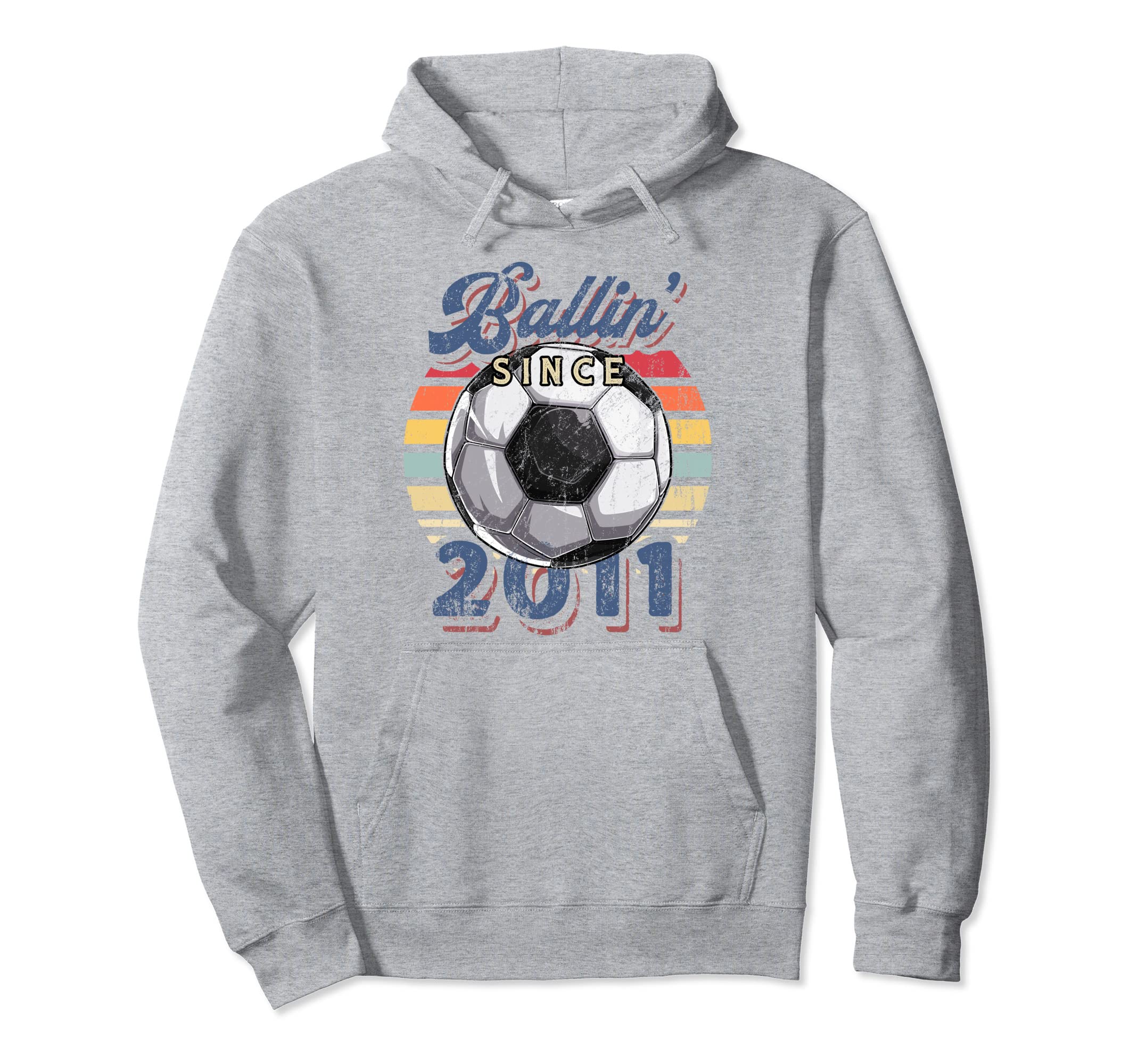 Ballin Since 2011 11Th Soccer Birthday Hoodie - Fun Novelty Design Unisex - T-Shirt, Sweatshirt, Hoodie