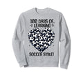 100 Days School Soccer Heart Love Sweatshirt - Streetwear Style for Adults - T-Shirt, Sweatshirt, Hoodie