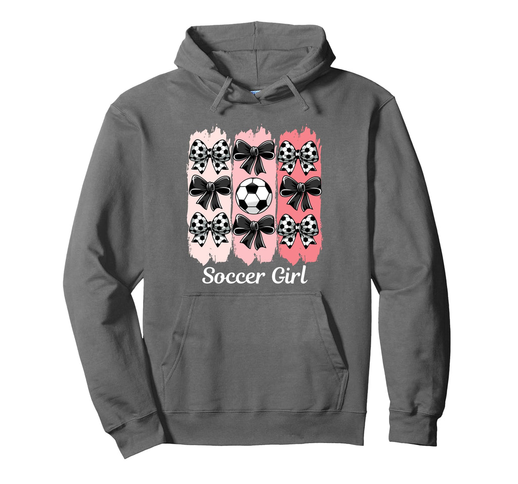 Soccer Coquette Bow Soccer Soccer Hoodie - Trendy Graphic Men Women - T-Shirt, Sweatshirt, Hoodie