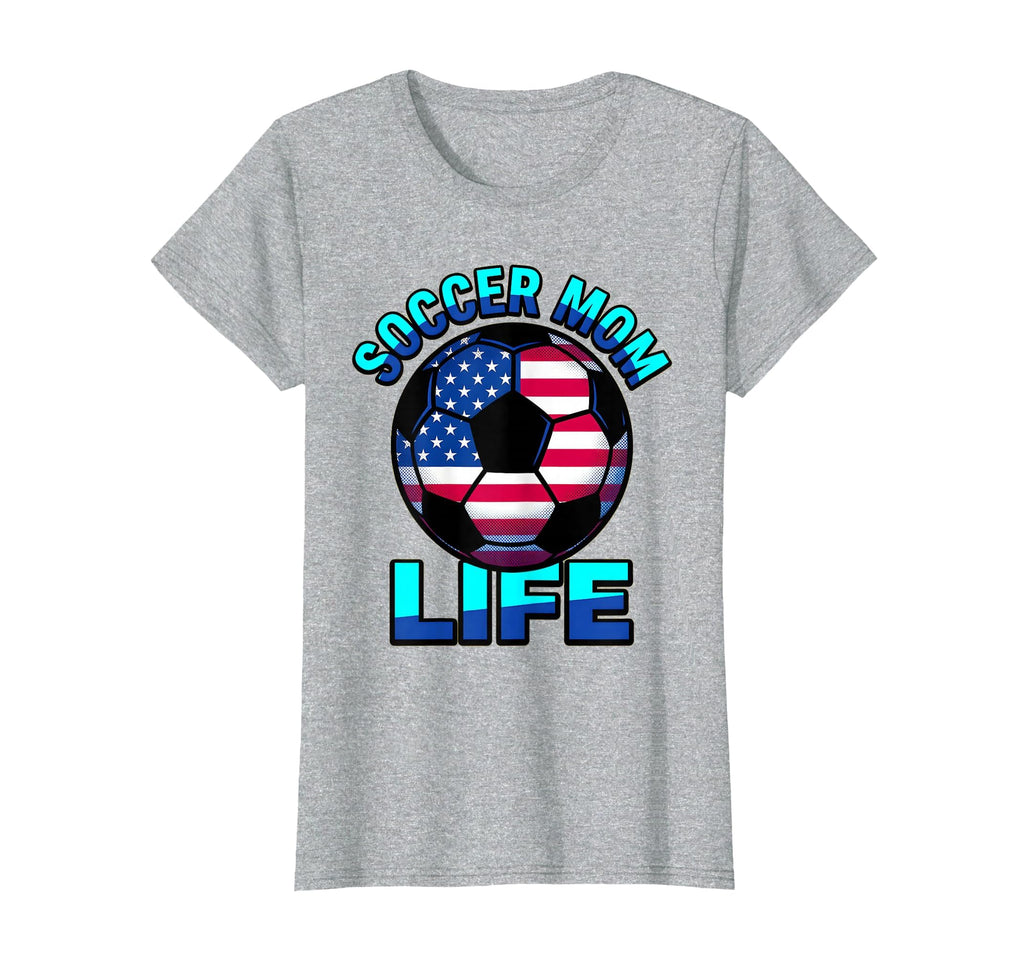 Soccer Mom Life American Flag Soccer T-Shirt - Streetwear Style Men Women - T-Shirt, Sweatshirt, Hoodie