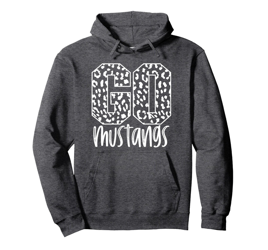 Mustangs Team Mascot School Spirit Hoodie - Minimalist Print Men Women - T-Shirt, Sweatshirt, Hoodie