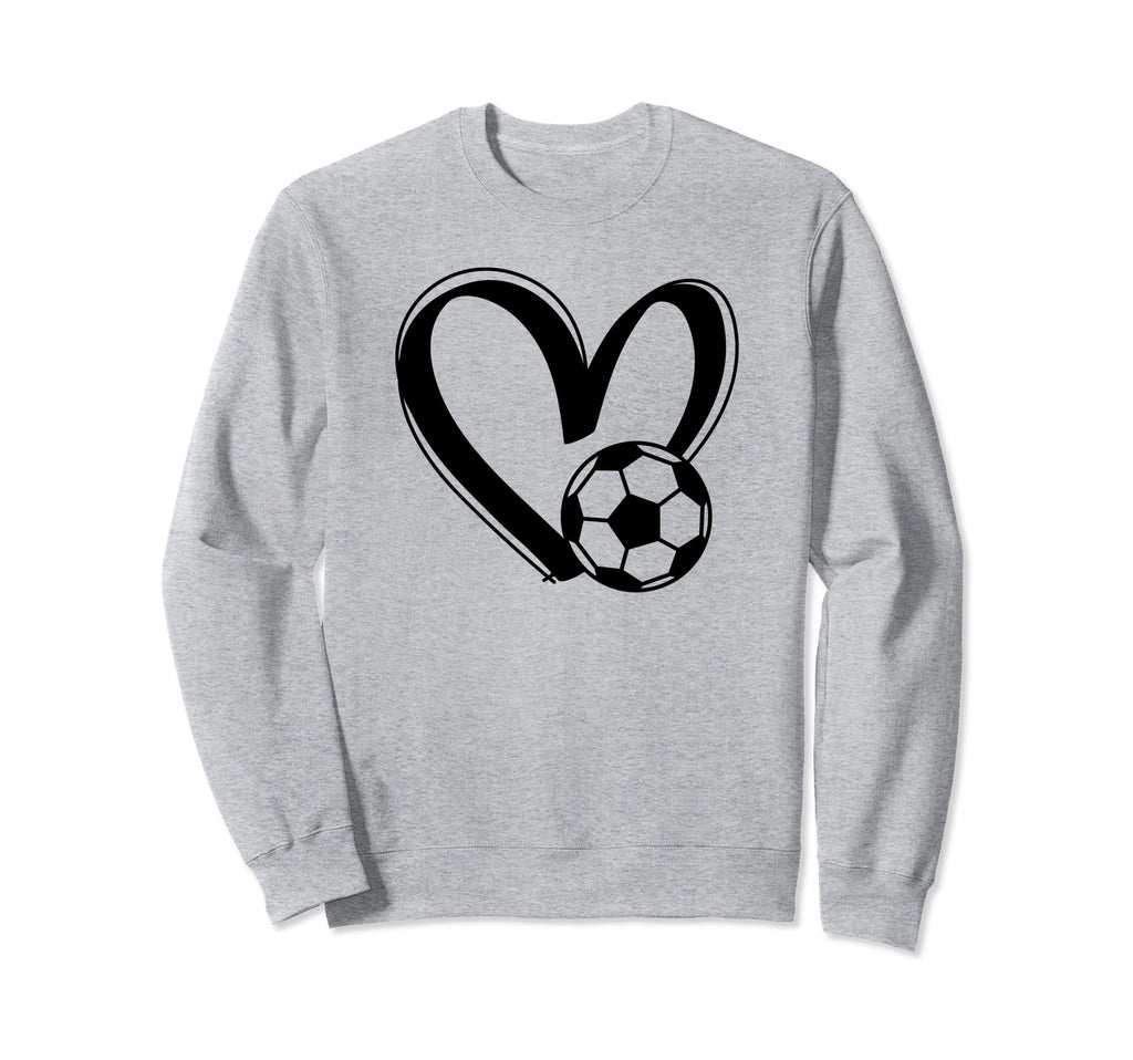 Soccer Ball Heart Sweatshirt - Aesthetic Graphic Men Women - T-Shirt, Sweatshirt, Hoodie