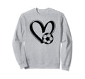 Soccer Ball Heart Sweatshirt - Aesthetic Graphic Men Women - T-Shirt, Sweatshirt, Hoodie