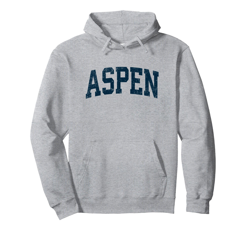 Aspen Colorado Co Athletic Sports Navy Hoodie - Trendy Graphic Unisex - T-Shirt, Sweatshirt, Hoodie