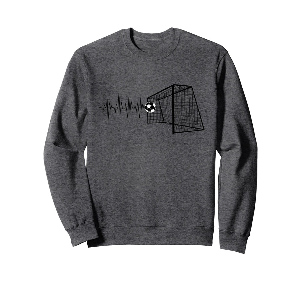 Funny Soccer Heartbeat Ecg Sweatshirt - Novelty Apparel for Adults - T-Shirt, Sweatshirt, Hoodie