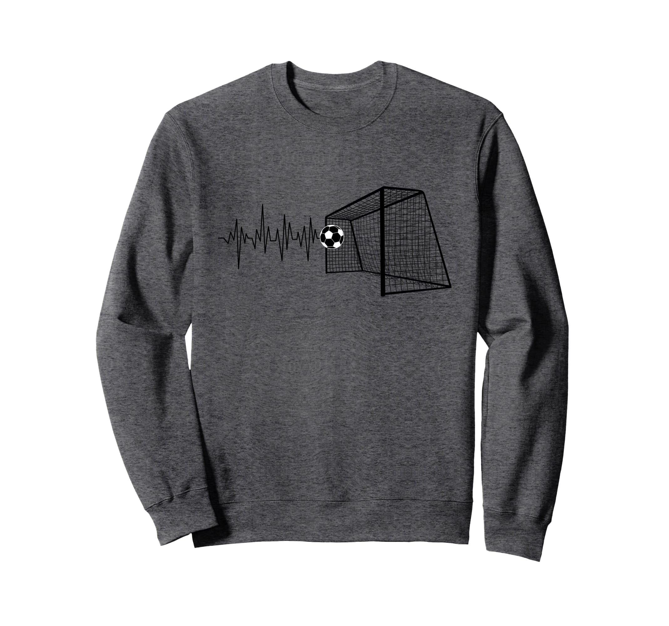 Funny Soccer Heartbeat Ecg Sweatshirt - Novelty Apparel for Adults - T-Shirt, Sweatshirt, Hoodie