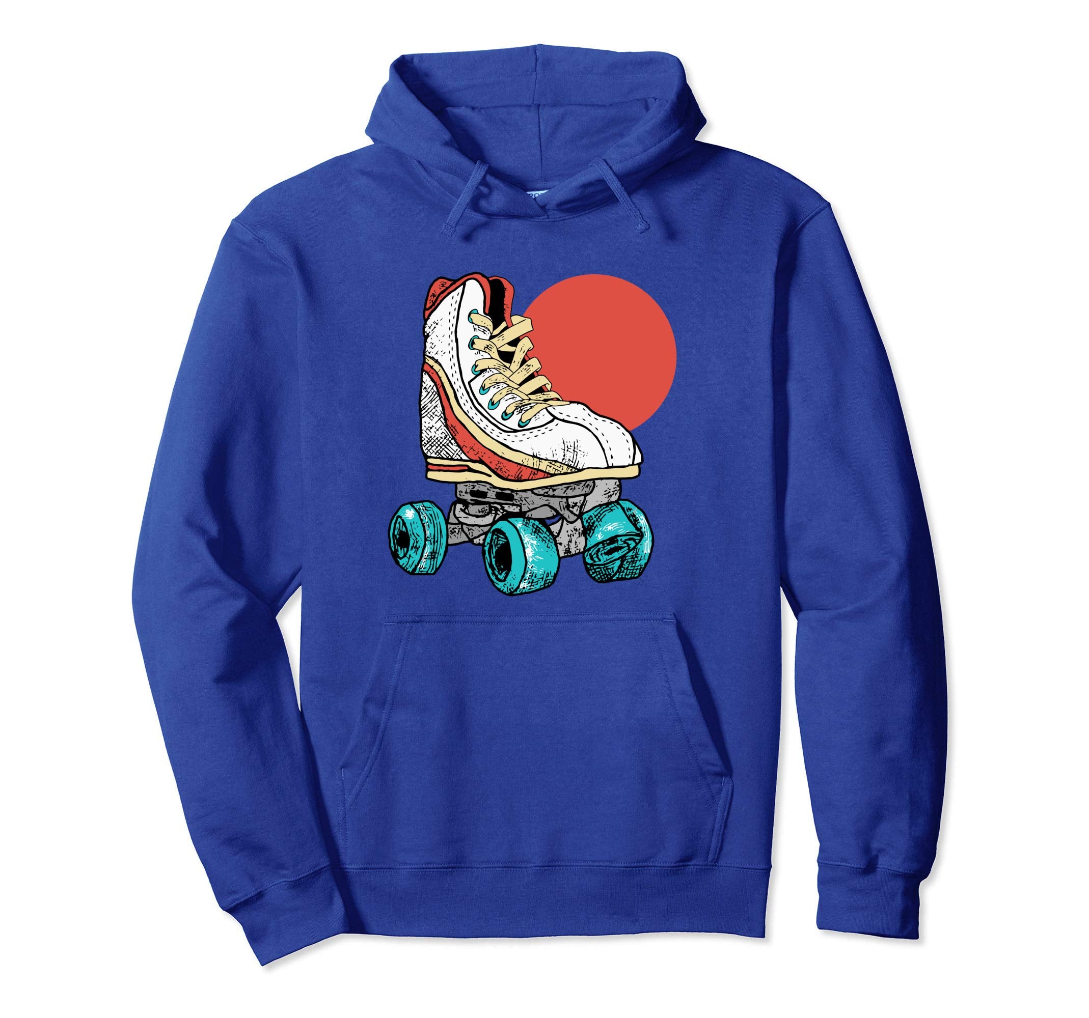 Minimalist Roller Skate Sun 70S Hoodie - Casual Everyday Wear Men Women - T-Shirt, Sweatshirt, Hoodie
