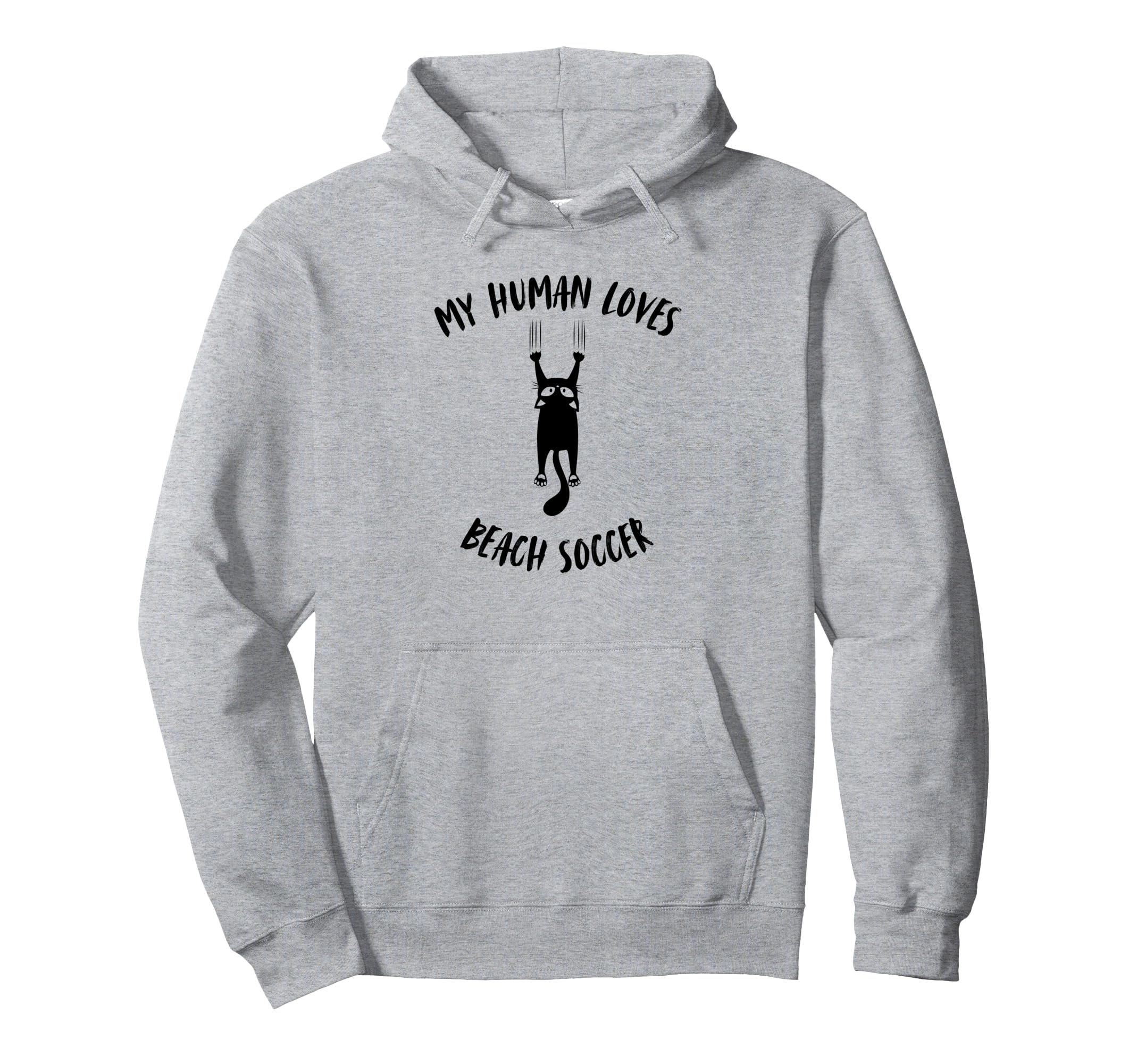 My Human Loves Beach Soccer Cat Parent Hoodie - Graphic Print for Adults - T-Shirt, Sweatshirt, Hoodie