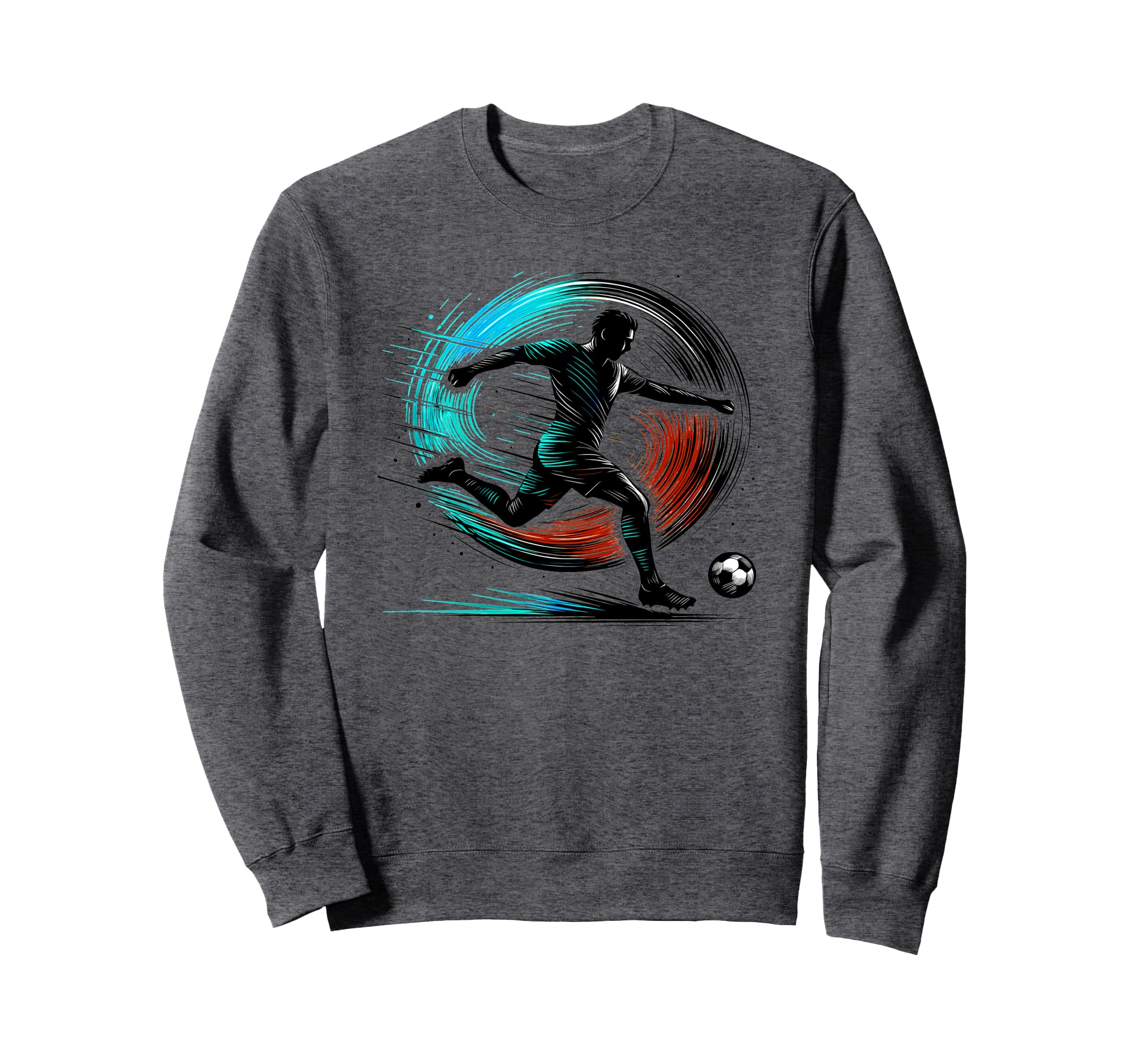 Powerful Soccer Kick Male Sweatshirt - Custom Art Print for Adults - T-Shirt, Sweatshirt, Hoodie
