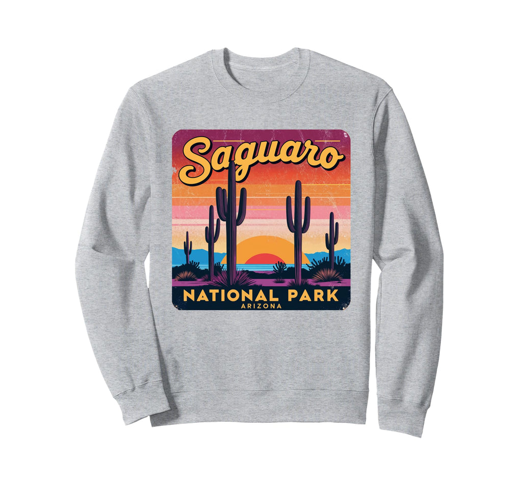 Saguaro National Park Sunset Sweatshirt - Aesthetic Graphic for Adults - T-Shirt, Sweatshirt, Hoodie